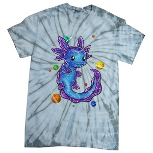 Galaxy Axolotl Funny Goth Space purple blue Japan Tie-Dye T-Shirt