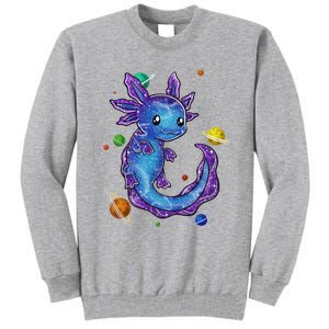 Galaxy Axolotl Funny Goth Space purple blue Japan Tall Sweatshirt