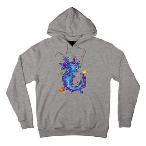 Galaxy Axolotl Funny Goth Space purple blue Japan Tall Hoodie