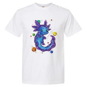 Galaxy Axolotl Funny Goth Space purple blue Japan Garment-Dyed Heavyweight T-Shirt