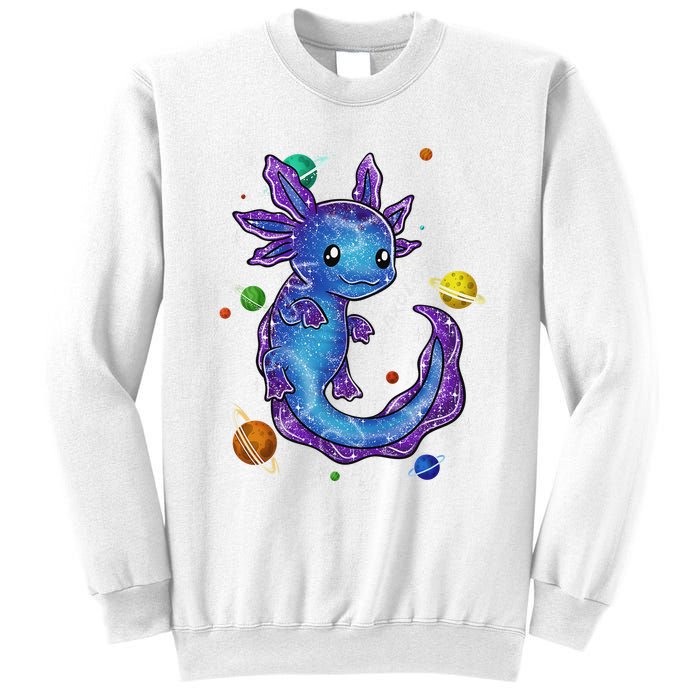 Galaxy Axolotl Funny Goth Space purple blue Japan Sweatshirt