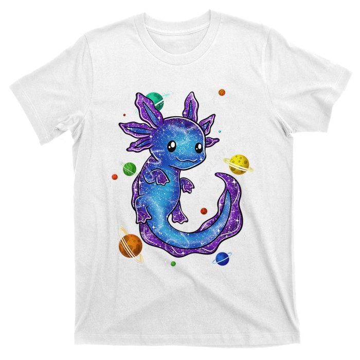 Galaxy Axolotl Funny Goth Space purple blue Japan T-Shirt