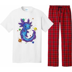 Galaxy Axolotl Funny Goth Space purple blue Japan Pajama Set