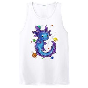 Galaxy Axolotl Funny Goth Space purple blue Japan PosiCharge Competitor Tank