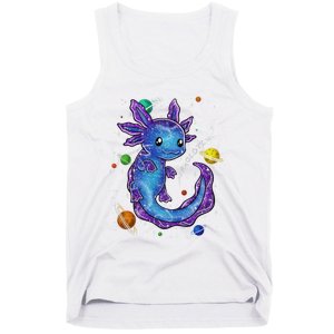 Galaxy Axolotl Funny Goth Space purple blue Japan Tank Top