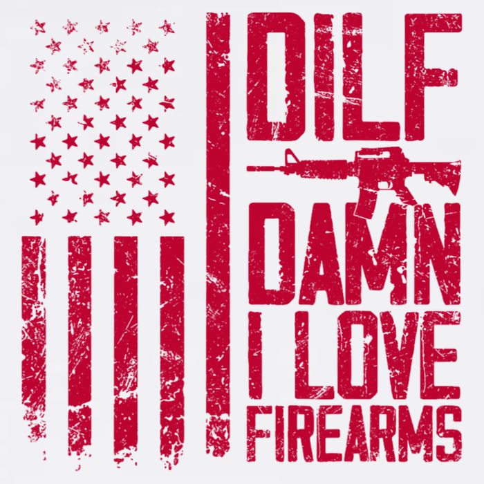 Gun American Flag Dilf Damn I Love Firearms Cooling Performance Crew T-Shirt
