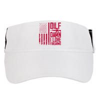Gun American Flag Dilf Damn I Love Firearms Adult Drive Performance Visor