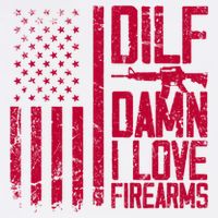 Gun American Flag Dilf Damn I Love Firearms Adult Drive Performance Visor