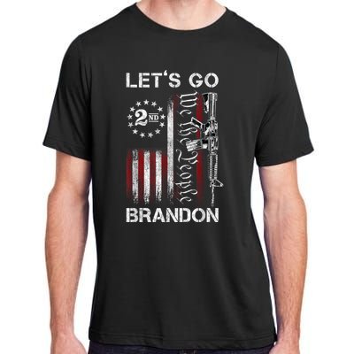 Gun American Flag Patriots Lets Go Brandon Adult ChromaSoft Performance T-Shirt