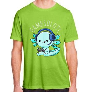 Gamesolotl Axolotl Fish Gamer Gaming Anime Lizard Video Game Adult ChromaSoft Performance T-Shirt