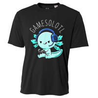 Gamesolotl Axolotl Fish Gamer Gaming Anime Lizard Video Game Cooling Performance Crew T-Shirt