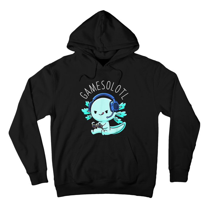 Gamesolotl Axolotl Fish Gamer Gaming Anime Lizard Video Game Hoodie