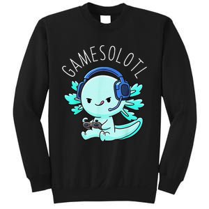 Gamesolotl Axolotl Fish Gamer Gaming Anime Lizard Video Game Sweatshirt