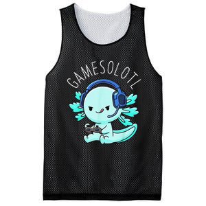 Gamesolotl Axolotl Fish Gamer Gaming Anime Lizard Video Game Mesh Reversible Basketball Jersey Tank