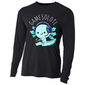 Gamesolotl Axolotl Fish Gamer Gaming Anime Lizard Video Game Cooling Performance Long Sleeve Crew