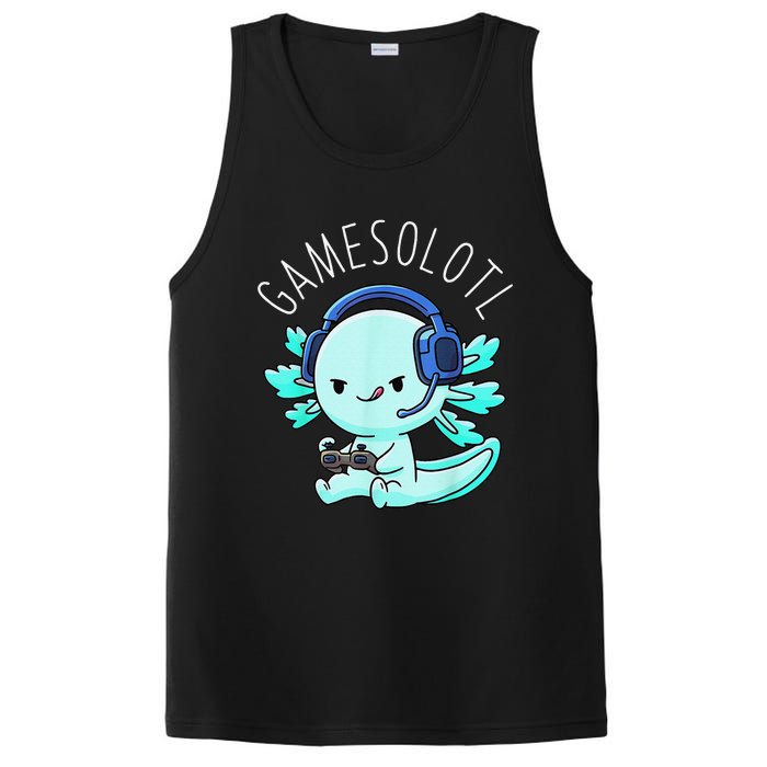 Gamesolotl Axolotl Fish Gamer Gaming Anime Lizard Video Game PosiCharge Competitor Tank