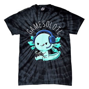 Gamesolotl Axolotl Fish Gamer Gaming Anime Lizard Video Game Tie-Dye T-Shirt