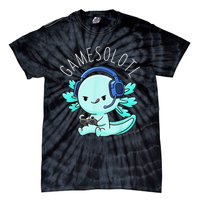 Gamesolotl Axolotl Fish Gamer Gaming Anime Lizard Video Game Tie-Dye T-Shirt