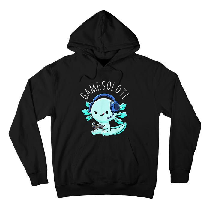 Gamesolotl Axolotl Fish Gamer Gaming Anime Lizard Video Game Tall Hoodie