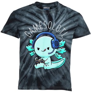 Gamesolotl Axolotl Fish Gamer Gaming Anime Lizard Video Game Kids Tie-Dye T-Shirt