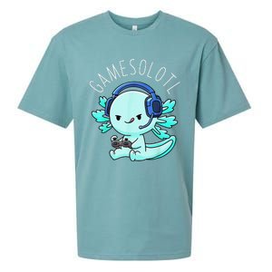 Gamesolotl Axolotl Fish Gamer Gaming Anime Lizard Video Game Sueded Cloud Jersey T-Shirt