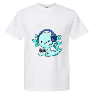 Gamesolotl Axolotl Fish Gamer Gaming Anime Lizard Video Game Garment-Dyed Heavyweight T-Shirt