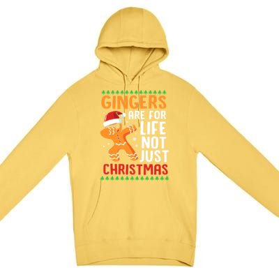 Gingers Are For Life Not Just Christmas Dabbing Gingerbread Gift Premium Pullover Hoodie