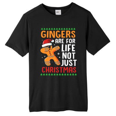 Gingers Are For Life Not Just Christmas Dabbing Gingerbread Gift Tall Fusion ChromaSoft Performance T-Shirt