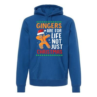 Gingers Are For Life Not Just Christmas Dabbing Gingerbread Gift Premium Hoodie