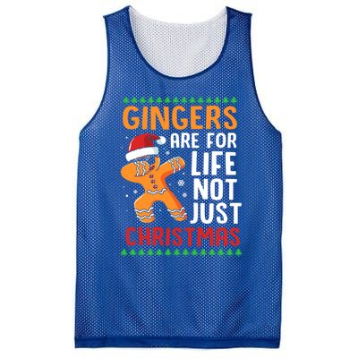 Gingers Are For Life Not Just Christmas Dabbing Gingerbread Gift Mesh Reversible Basketball Jersey Tank