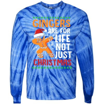 Gingers Are For Life Not Just Christmas Dabbing Gingerbread Gift Tie-Dye Long Sleeve Shirt