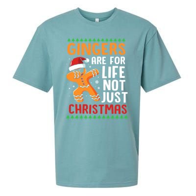 Gingers Are For Life Not Just Christmas Dabbing Gingerbread Gift Sueded Cloud Jersey T-Shirt