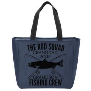 Granddad And GrandSon Fishing Lover Fishing Birthday Gift Zip Tote Bag