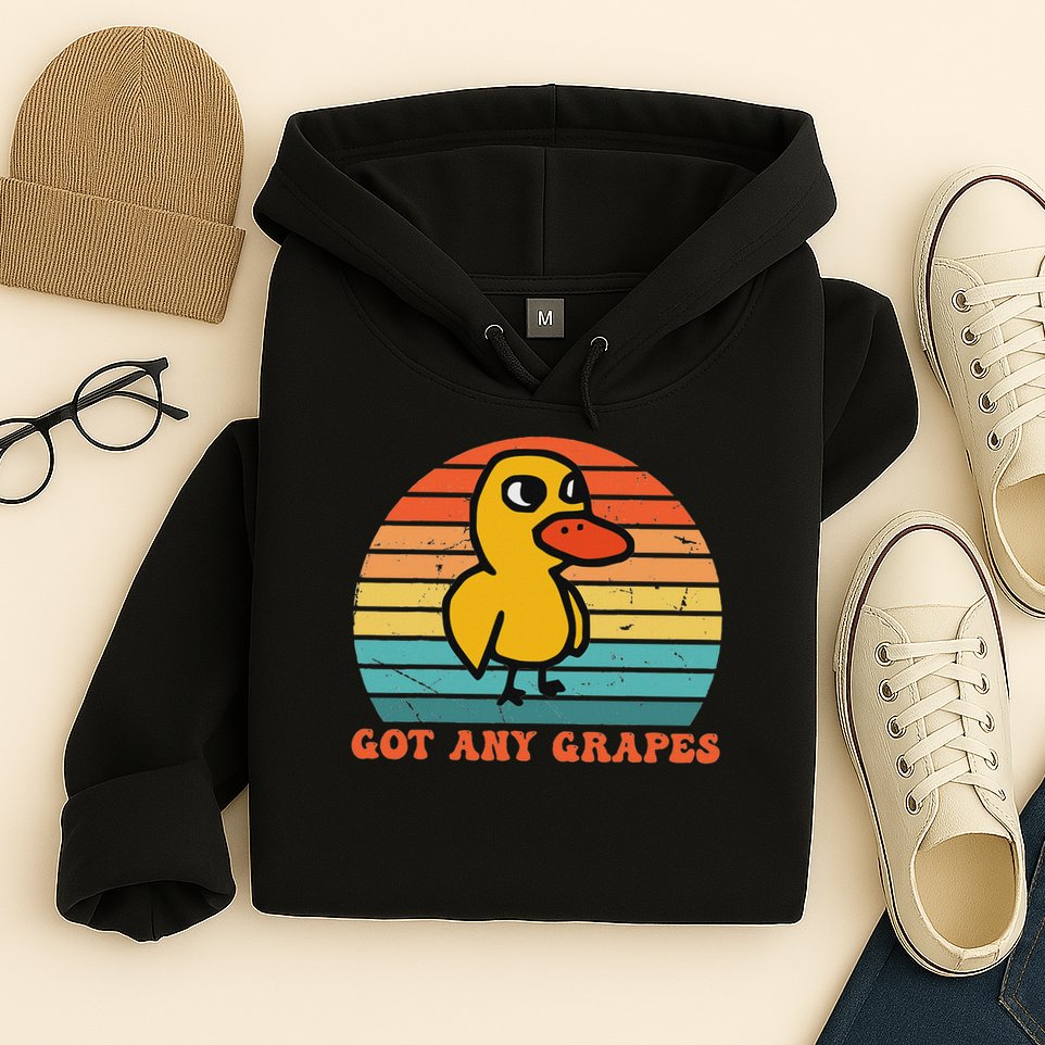 Got Any Grapes Duck Vintage Design Hoodie