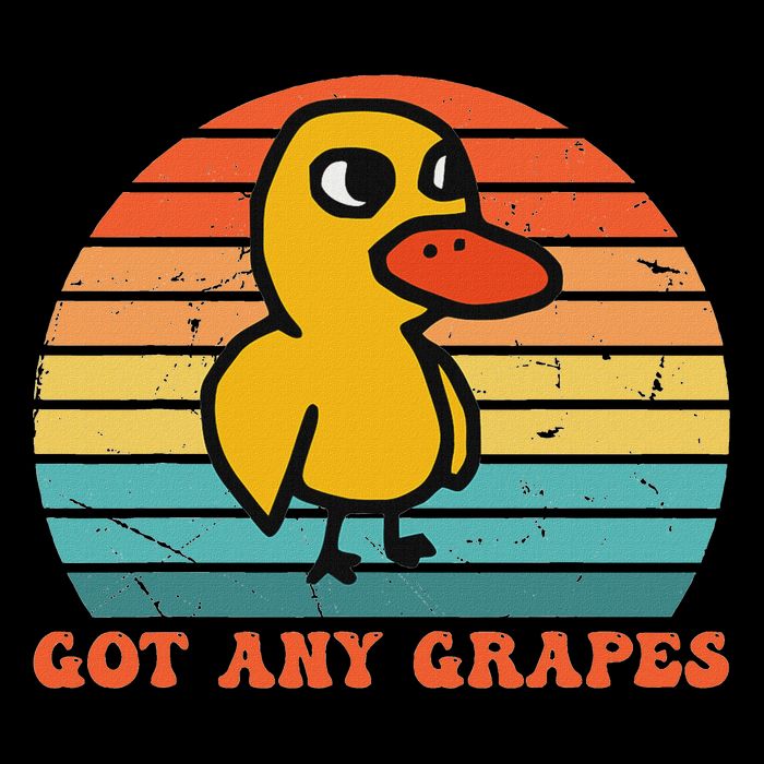 Got Any Grapes Duck Vintage Design Bucket Hat