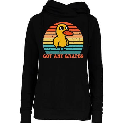 Got Any Grapes Duck Vintage Design Womens Funnel Neck Pullover Hood