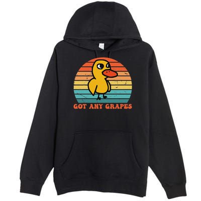 Got Any Grapes Duck Vintage Design Premium Pullover Hoodie