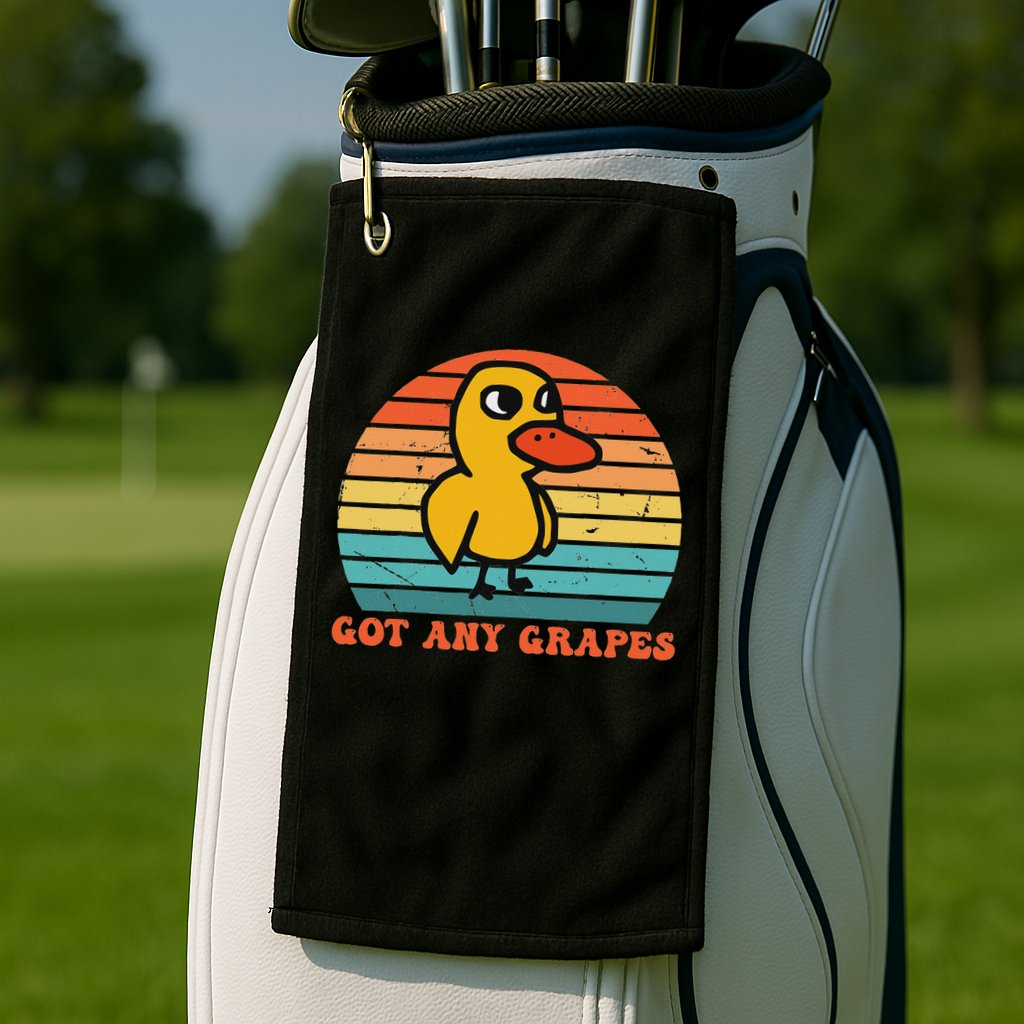 Got Any Grapes Duck Vintage Design Golf Towel