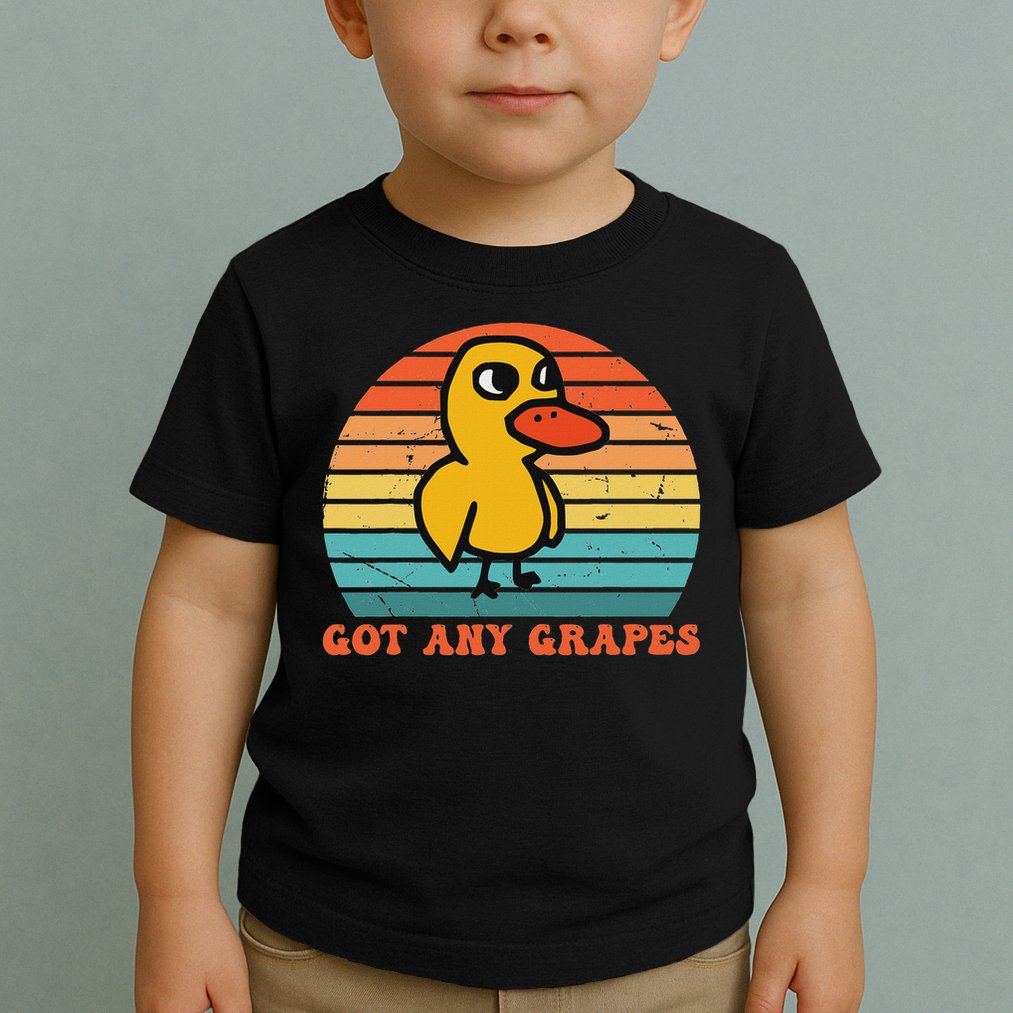 Got Any Grapes Duck Vintage Design Toddler T-Shirt