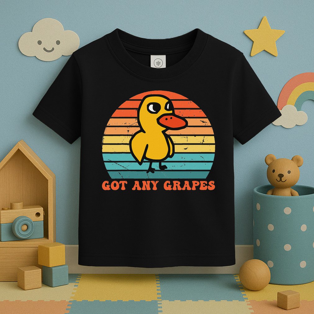 Got Any Grapes Duck Vintage Design Toddler T-Shirt