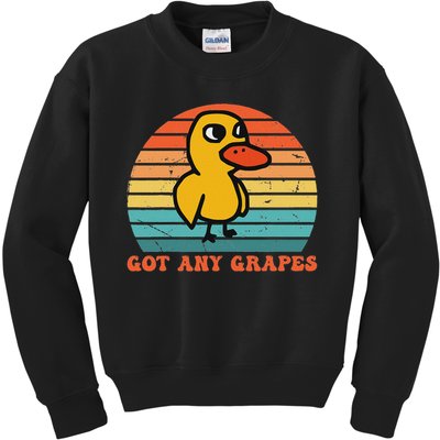 Got Any Grapes Duck Vintage Design Kids Sweatshirt