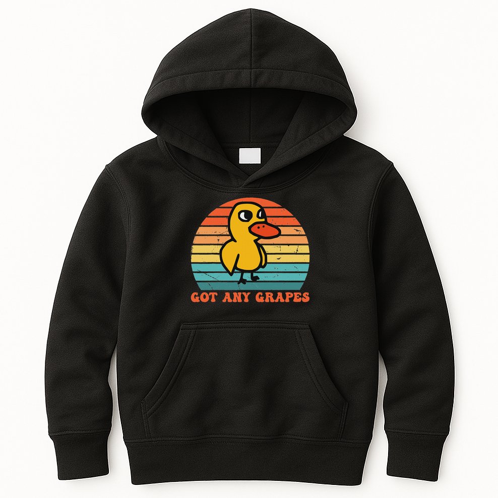 Got Any Grapes Duck Vintage Design Kids Hoodie