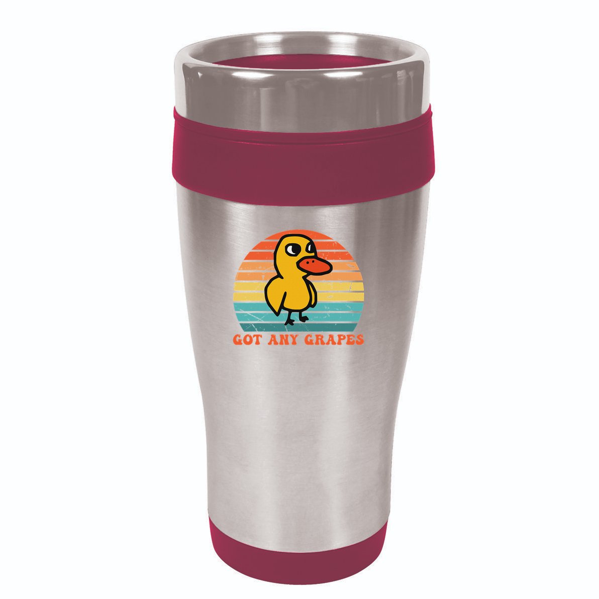 Got Any Grapes Duck Vintage Design 16oz Travel Tumbler