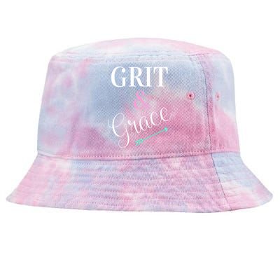 Grit And Grace Chrisitan Athlete Weight Lifting Runners Gift Tie-Dyed Bucket Hat