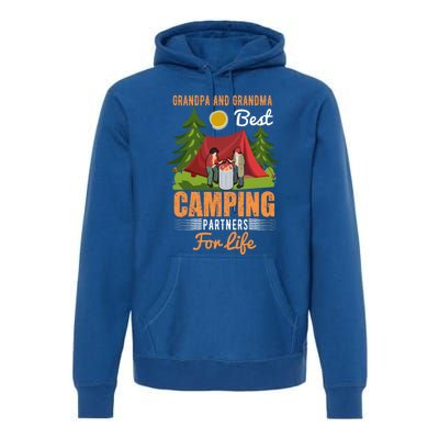 Grandpa And Grandma Best Camping Partners For Life Meaningful Gift Premium Hoodie