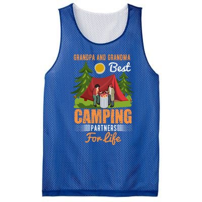 Grandpa And Grandma Best Camping Partners For Life Meaningful Gift Mesh Reversible Basketball Jersey Tank