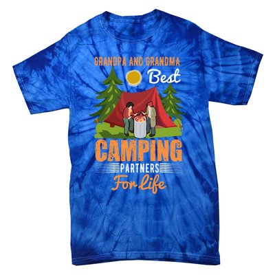 Grandpa And Grandma Best Camping Partners For Life Meaningful Gift Tie-Dye T-Shirt