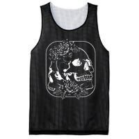 Grunge Aesthetic Goth Gothic Skull Fairycore Roses Mesh Reversible Basketball Jersey Tank