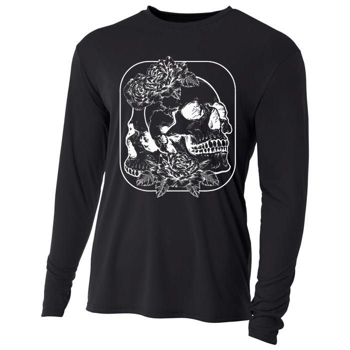 Grunge Aesthetic Goth Gothic Skull Fairycore Roses Cooling Performance Long Sleeve Crew