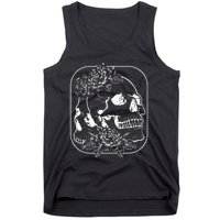 Grunge Aesthetic Goth Gothic Skull Fairycore Roses Tank Top